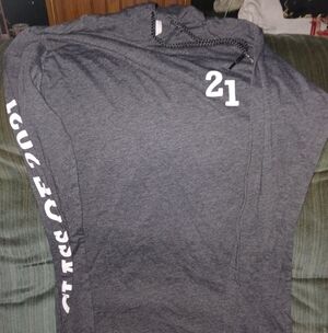 Gray Hoodie with White Lettering CLASS OF 2021